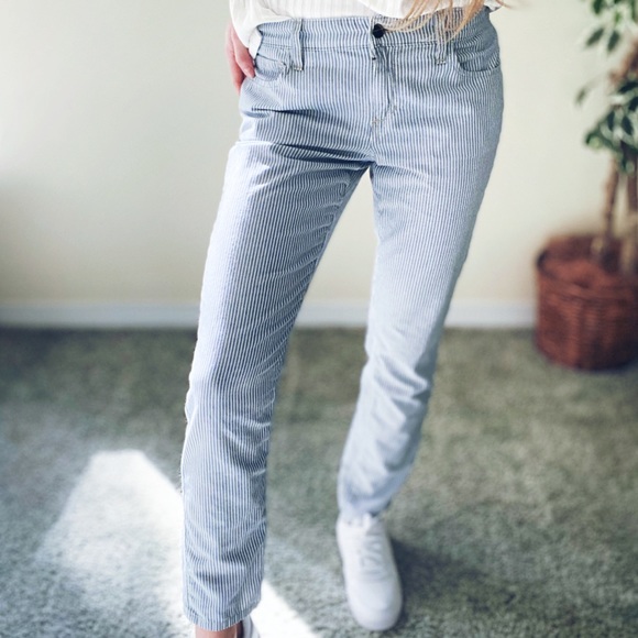 Joe’s | Blue White Pin Stripe Slim Fit Classic Preppy Lightweight Pants - Picture 8 of 9